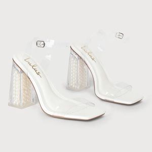 Lulu’s pearl heels - size 9